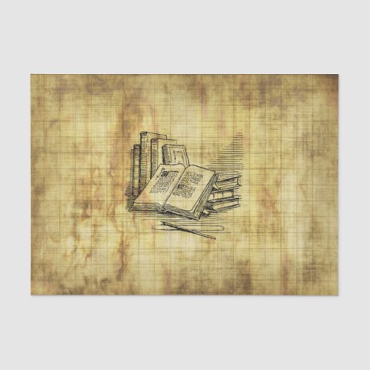 Papier Mousseline Livres vintages (Recto)