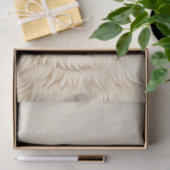 Papier Mousseline Llama blanc avec lunettes à fleurs rouges Découpag (Cadeau)