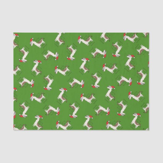 Papier Mousseline Llama Cute Drôle Noël Vacances (Recto)