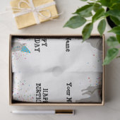 Papier Mousseline Llama Partys - Animal ayant une fête Nom personnal (Cadeau)