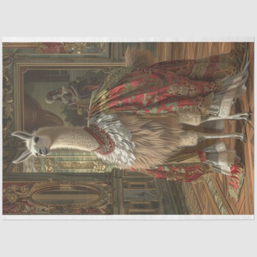 Papier Mousseline Llama victorienne avec découpage Whimsical Twist (Recto)