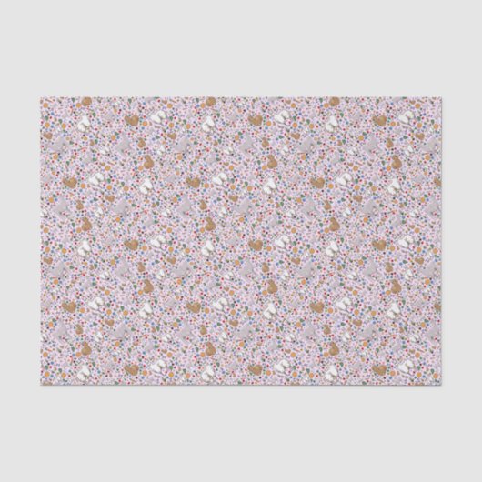 Papier Mousseline Llamas en rose (Recto)