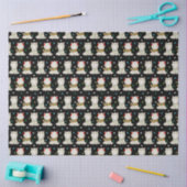 Papier Mousseline Llamas Festive de Noël en noir (Artisanat)