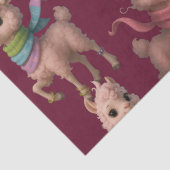 Papier Mousseline Llamas rose élégant (Détail)