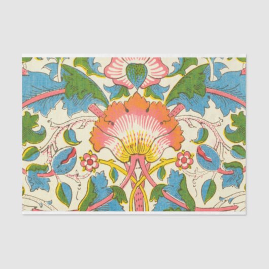 Papier Mousseline Lodden Rose (par William Morris) (Recto)