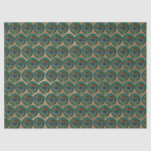 Papier Mousseline L'Oeil de Pacock pleurs sur Tan (Recto)