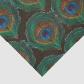 Papier Mousseline L'Oeil vert des plumes du paon (Détail)