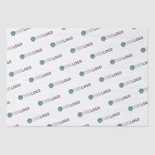 Papier Mousseline Logo commercial personnalisé emballage blanc (Recto)