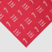 Papier Mousseline Logo d'affaires Noël rouge et blanc Sucre de canne (Détail)