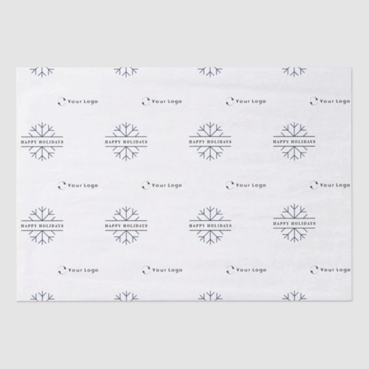 Papier Mousseline Logo d'affaires White Christmas Snowflake (Recto)