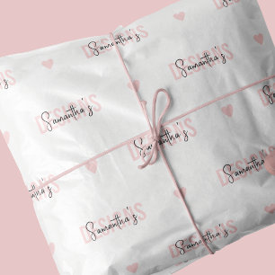 Papier Mousseline Logo de marque de l'entreprise Motif féminin rose
