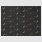 Papier Mousseline Logo de script de monogramme d'entreprise Black Go (Recto)