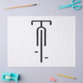 Papier Mousseline Logo de vélo minimum Rétro, Cyclisme et Louveur de (Artisanat)