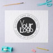 Papier Mousseline Logo d'entreprise et texte moderne simple modifiab (Artisanat)