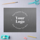 Papier Mousseline Logo d'entreprise ou design & texte modifiable (Artisanat)