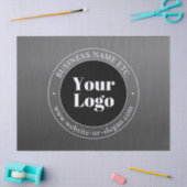 Papier Mousseline Logo d'entreprise ou design & texte modifiable (Artisanat)