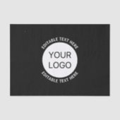 Papier Mousseline Logo d'entreprise ou toute image et texte modifiab (Recto)