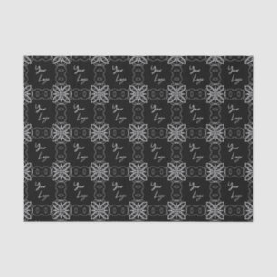 Papier Mousseline Logo d'entreprise personnalisé Motif noir noir
