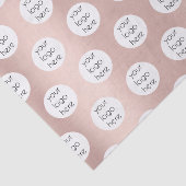 Papier Mousseline Logo d'entreprise rose Gold Girly (Détail)