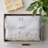 Papier Mousseline Logo élégant du Merci Hydrangea Blue (Cadeau)