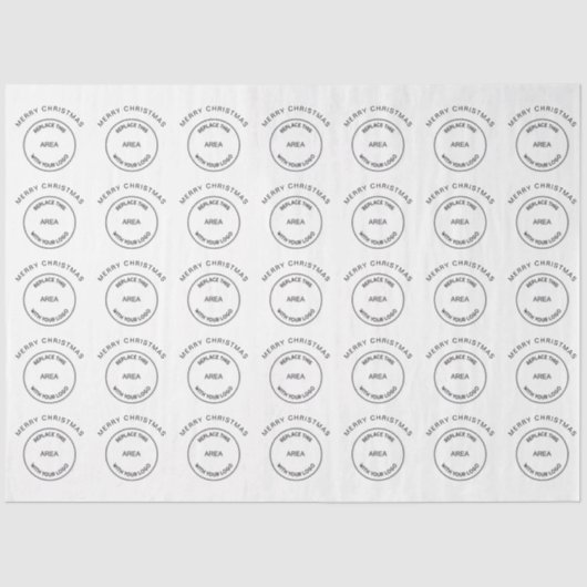 Papier Mousseline Logo Entreprise Joyeux Noël (Recto)