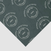 Papier Mousseline Logo Entreprise Joyeux Noël Vert (Détail)