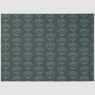 Papier Mousseline Logo Entreprise Joyeux Noël Vert