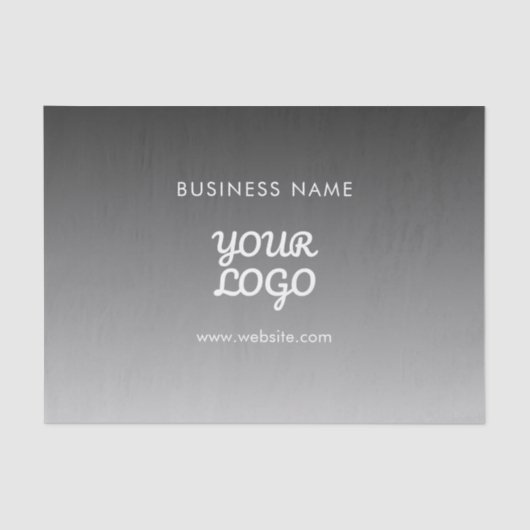 Papier Mousseline Logo et texte promotionnels modernes | Couleur mod (Recto)