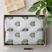 Papier Mousseline Logo heureux de mardi gras (Cadeau)
