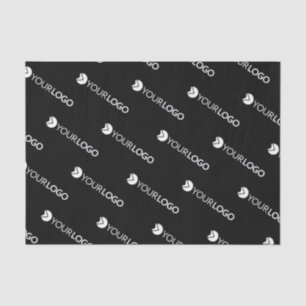 Papier Mousseline Logo personnalisé de l'entreprise Noir