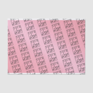 Papier Mousseline Logo personnalisé rose dégradé