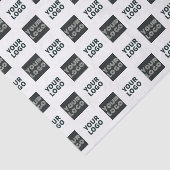 Papier Mousseline Logo simple à répétition 2 | Blanc (Détail)