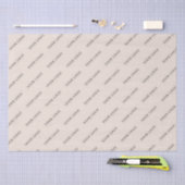 Papier Mousseline Logo Simple Beige Minimal Personnalisé (Artisanat)