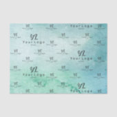 Papier Mousseline Logo Turquoise Turquoise Watercolor (Recto)