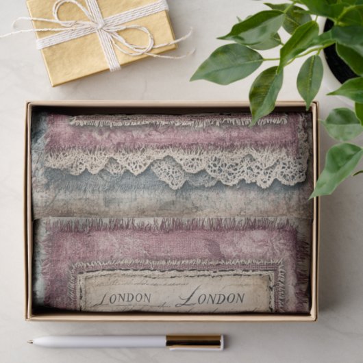 Papier Mousseline Londres & Lace Decoupage (Cadeau)