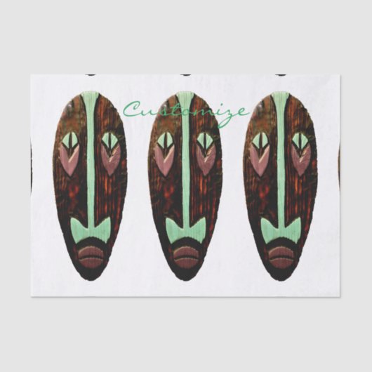 Papier Mousseline Long Tonnerre de Masque Tiki (Recto)