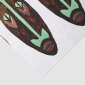 Papier Mousseline Long Tonnerre de Masque Tiki (Détail)