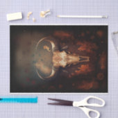 Papier Mousseline Longhorn Crâne de vache rustique (Artisanat)