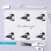 Papier Mousseline Loon Swimming Bird Art Thunder_Cove (Artisanat)