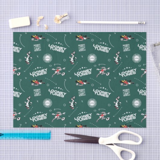 Papier Mousseline LOONEY TUNES™ Soccer Playbook Pattern (Artisanat)