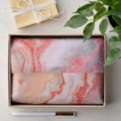 Papier Mousseline L'or rose de luxe rougissent agate minérale (Cadeau)