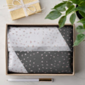 Papier Mousseline L'or rose tacheté s'écaille sur géométrique blanc (Cadeau)