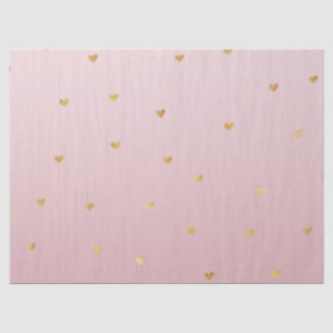 Papier Mousseline L'or rougissent les coeurs roses d'Ombre