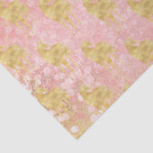Papier Mousseline L'or rougissent licorne magique rose (Détail)