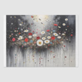 Papier Mousseline L'Ornement Floral Coloré. - Découpage - (Recto)