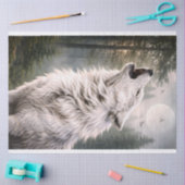 Papier Mousseline Loup 2 (Artisanat)