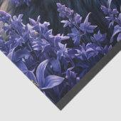 Papier Mousseline Loup à Moonlight - reflet des fleurs violettes (Détail)