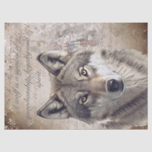Papier Mousseline Loup américain