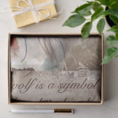 Papier Mousseline Loup amérindien (Cadeau)