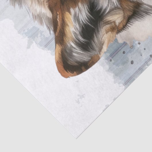 Papier Mousseline Loup amérindien (Détail)